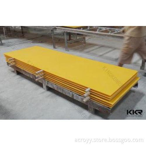 Yellow Marble Acrylic Sheet Stone Panel 6 mm ~ 30 mm for De